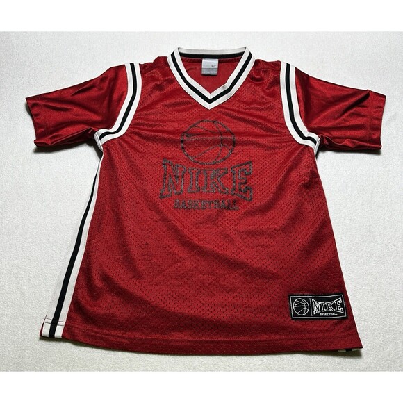 Vintage Nike Basketball Jersey Boys Small Youth Sport Mesh Athletic Y2k - Flaw - Picture 1 of 11